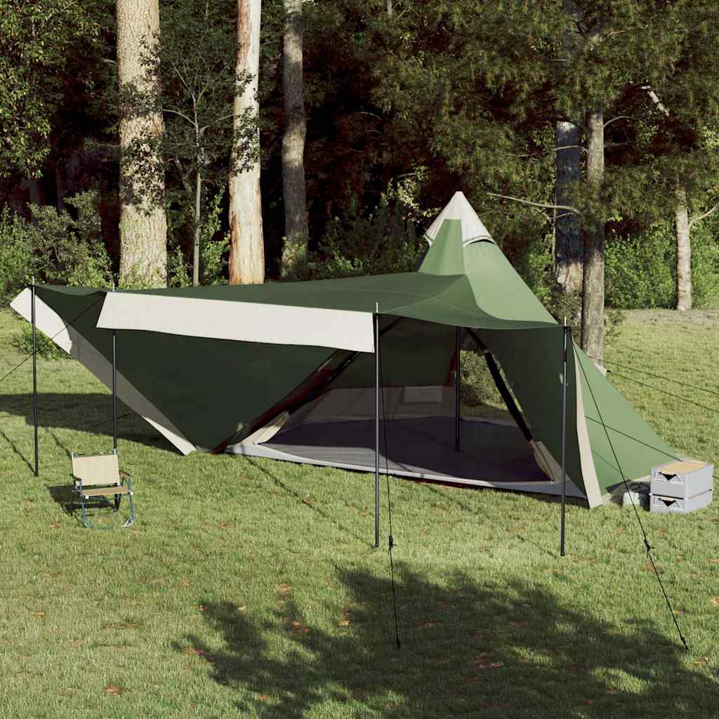 Tipi-Familienzelt 8 Personen Grün Wasserdicht