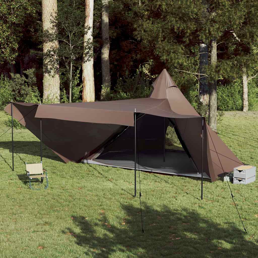 Tipi-Familienzelt 8 Personen Braun Wasserdicht