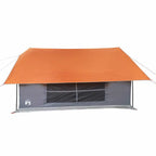 Campingzelt 5 Personen Grau und Orange Wasserdicht