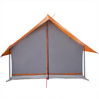 Campingzelt 5 Personen Grau und Orange Wasserdicht