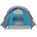 Campingzelt 4 Personen Blau Wasserdicht