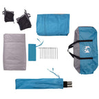 Campingzelt 4 Personen Blau Wasserdicht