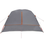 Campingzelt 4 Personen Grau und Orange Wasserdicht
