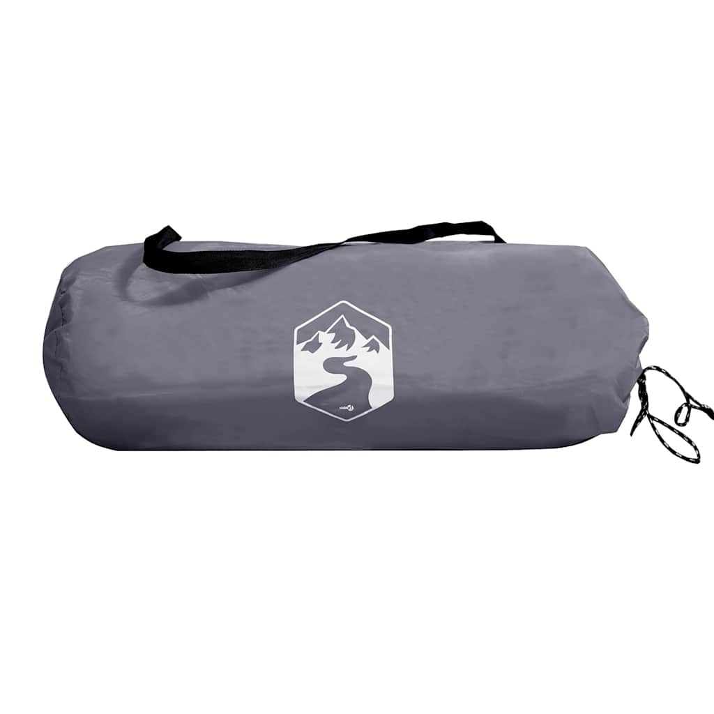 Campingzelt 4 Personen Grau und Orange Wasserdicht