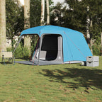 Campingzelt mit Vorzelt 5 Personen Blau Wasserdicht