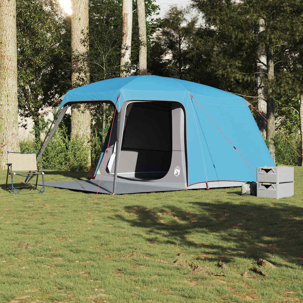 Campingzelt mit Vorzelt 5 Personen Blau Wasserdicht