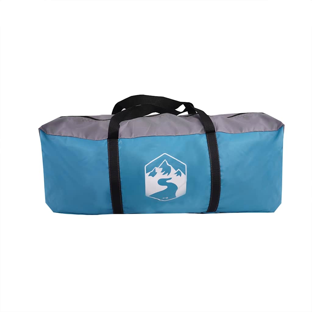 Campingzelt mit Vorzelt 5 Personen Blau Wasserdicht