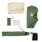 Camping-Windschutz Grün 510x153 cm Wasserdicht