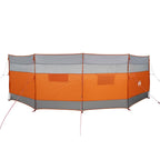 Camping-Windschutz Grau und Orange 510x153 cm Wasserdicht