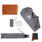 Camping-Windschutz Grau und Orange 510x153 cm Wasserdicht