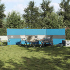 Camping-Windschutz Blau 490x123 cm Wasserdicht