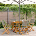 5-tlg. Garten-Essgruppe Grau Poly Rattan und Massivholz