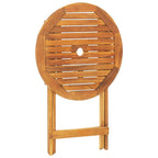 3-tlg. Bistro-Set Beige Polypropylen und Massivholz