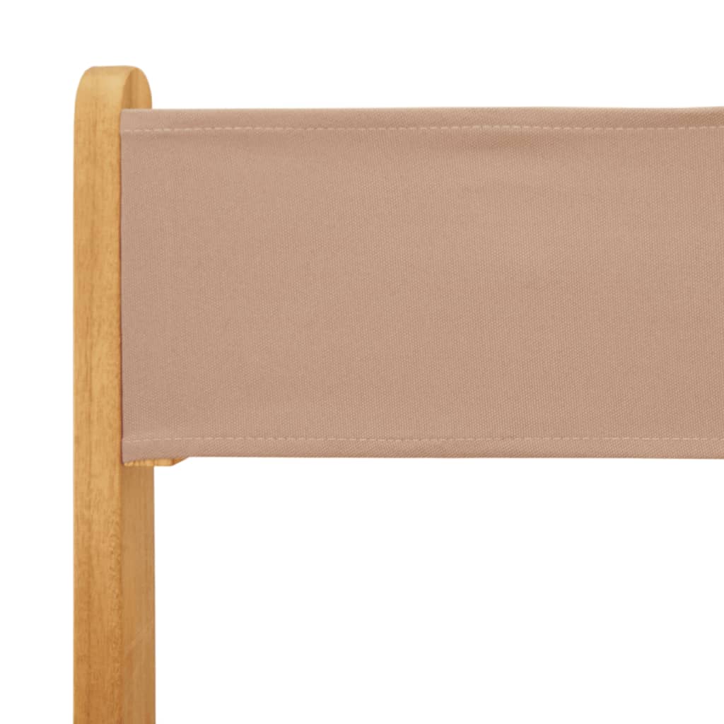 5-tlg. Garten-Essgruppe Stoff und Massivholz Taupe