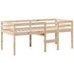 Hochbett mit Dach 75x190 cm Massivholz Kiefer