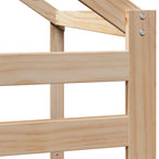 Hochbett mit Dach 75x190 cm Massivholz Kiefer