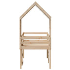 Hochbett mit Dach 90x190 cm Massivholz Kiefer