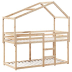 Etagenbett ohne Matratze 90x190 cm Massivholz Kiefer