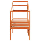 Hochbett mit Dach Wachsbraun 75x190 cm Massivholz Kiefer