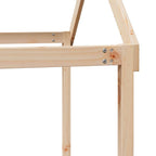 Hochbett mit Dach 90x190 cm Massivholz Kiefer