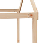 Hochbett mit Dach 75x190 cm Massivholz Kiefer