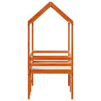 Hochbett mit Dach Wachsbraun 75x190 cm Massivholz Kiefer