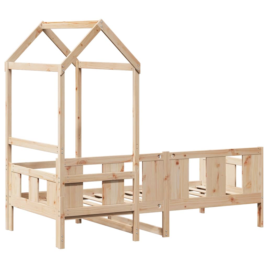 Tagesbett mit Dach 80x200 cm Massivholz Kiefer