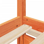 Massivholzbett ohne Matratze Wachsbraun 120x200 cm Kiefernholz