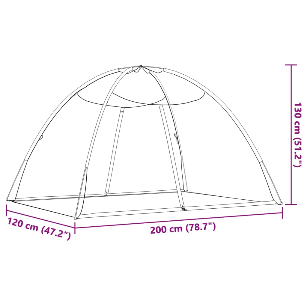 Moskito-Netzzelt Mongolisch 220 Mesh Weiß 200x120x130 cm