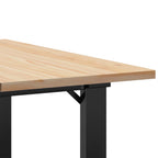 Couchtisch O-Gestell 60x60x40cm Massivholz Kiefer und Stahl