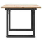 Couchtisch O-Gestell 80x50x40cm Massivholz Kiefer und Stahl