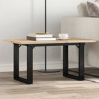 Couchtisch O-Gestell 80x50x40cm Massivholz Kiefer und Stahl