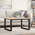 Couchtisch O-Gestell 80x80x45cm Massivholz Kiefer und Stahl