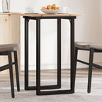 Esstisch O-Gestell 50x50x75 cm Massivholz Kiefer und Stahl