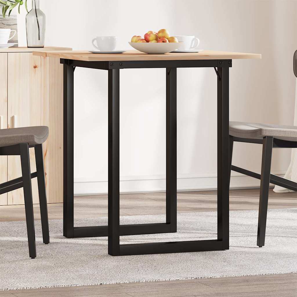 Esstisch O-Gestell 70x70x75 cm Massivholz Kiefer und Stahl