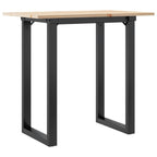 Esstisch O-Gestell 80x50x75 cm Massivholz Kiefer und Stahl
