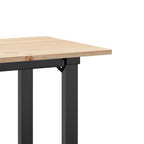 Esstisch O-Gestell 80x50x75 cm Massivholz Kiefer und Stahl