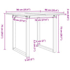 Esstisch O-Gestell 90x90x75cm Massivholz Kiefer und Stahl