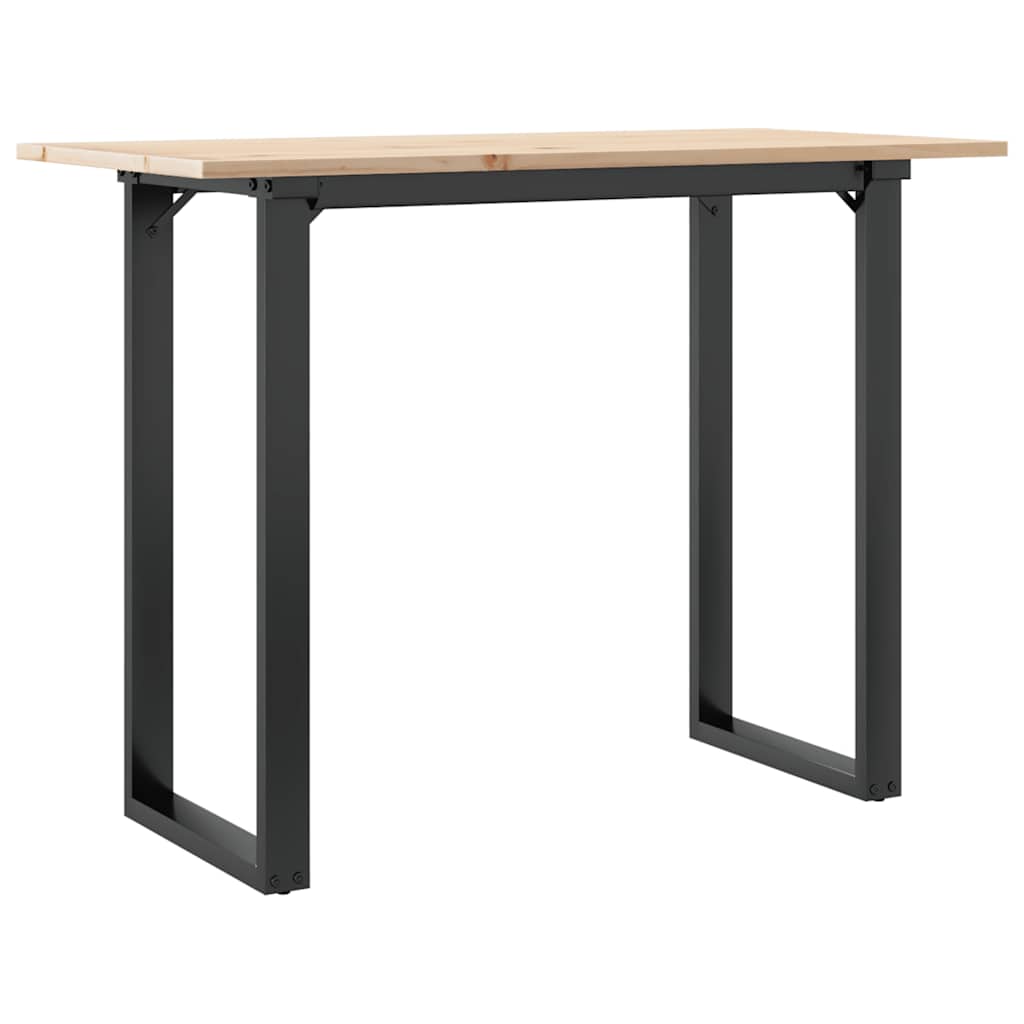 Esstisch O-Gestell 100x50x75 cm Massivholz Kiefer und Stahl