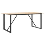 Esstisch O-Gestell 180x90x75 cm Massivholz Kiefer und Stahl
