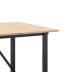 Esstisch O-Gestell 180x90x75 cm Massivholz Kiefer und Stahl