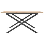 Couchtisch X-Gestell 90x90x45cm Massivholz Kiefer und Stahl