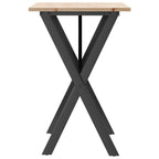 Esstisch X-Gestell 80x50x75 cm Massivholz Kiefer und Stahl