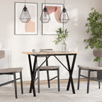 Esstisch X-Gestell 100x50x75 cm Massivholz Kiefer und Stahl