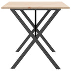 Esstisch X-Gestell 160x80x75 cm Massivholz Kiefer und Stahl