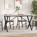 Esstisch X-Gestell 160x80x75 cm Massivholz Kiefer und Stahl