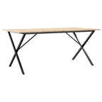 Esstisch X-Gestell 180x90x75 cm Massivholz Kiefer und Stahl