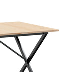 Esstisch X-Gestell 180x90x75 cm Massivholz Kiefer und Stahl