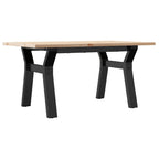 Couchtisch Y-Gestell 80x50x40cm Massivholz Kiefer und Stahl