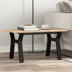 Couchtisch Y-Gestell 80x50x40cm Massivholz Kiefer und Stahl